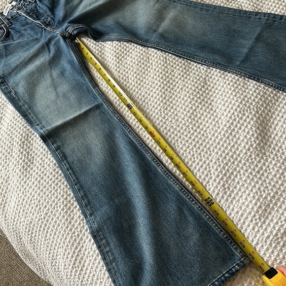 Re/Done High Rise Stove Pipe Jeans in Medium Vain Size 24 - Picture 13 of 13